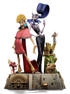 EL EMPERADOR Y SUS LOCURAS ESTATUA 1/10 DELUXE ART SCALE KUZKO & YZMA 28 CM