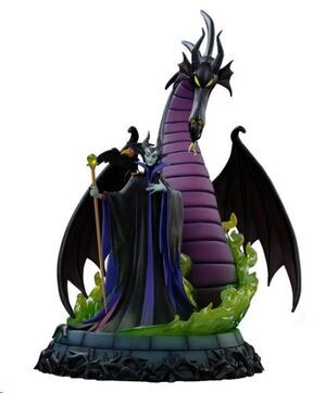 DISNEY VILLAINS FIGURA MALÉFICA CON DRAGÓN EDICIÓN DELUXE ESCENA CLÁSICA