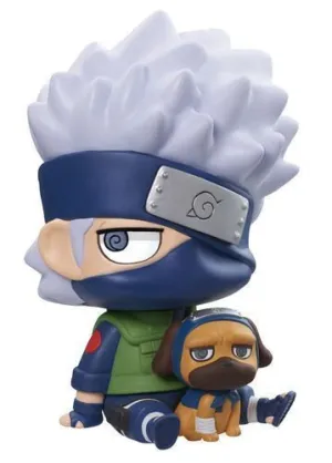 KAKASHI Y PACKUN FIGURA HUCHA 15 CM NARUTO SHIPPOUDEN MORITTO SOFT VINYL   