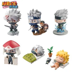 NARUTO SHIPPUDEN PETIT CHARA LAND PACK 6 FIGURAS 5CM KAKASHI SPECIAL SET   
