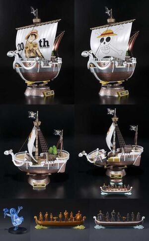 ONE PIECE GOING MERRY 20TH ANNIVERSARY METALLIC COLOR VER. REPLICA 28 CM   