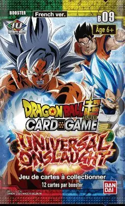 DRAGON BALL TCG BOOSTER 09 UNIVERSAL ONSLAUGHT SOBRE FRENCH VER.                       