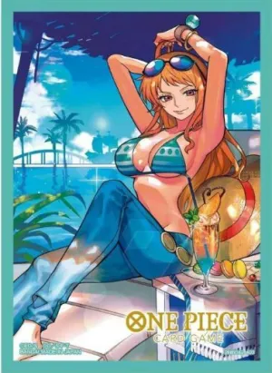 FUNDAS CARTAS ONE PIECE CARD GAME ESTANDAR NAMI BANDAI (70)