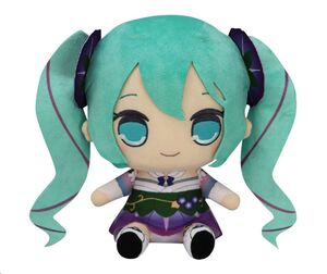 HATSUNE MIKU PELUCHE KYURUMARU BIG MORNING GLORY 26 CM