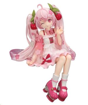 HATSUNE MIKU ESTATUA PVC NOODLE STOPPER SAKURA MIKU 2025 WINK VER. 14 CM