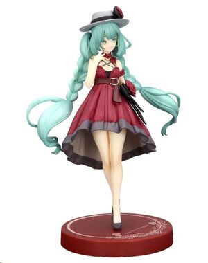 HATSUNE MIKU ESTATUA PVC TRIO-TRY-IT HATSUNE MIKU OUTING DRESS RED COLOR VER. 19 CM