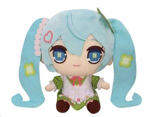 HATSUNE MIKU PELUCHE KYURUMARU BIG CLOVER 26 CM
