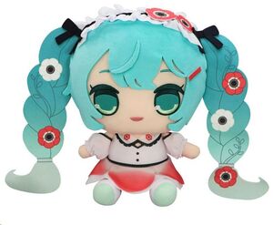 HATSUNE MIKU PELUCHE KYURUMARU BIG ANEMONE 26CM