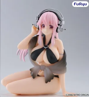 SUPER SONICO ESTATUA PVC NOODLE STOPPER SUPER SONICO SWIMSUIT BLACK COLOR VER. 10 CM