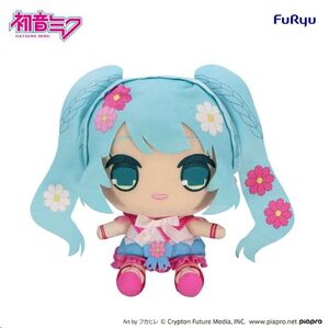 HATSUNE MIKU KYURUMARU BIG PELUCHE COSMOS 27 CM