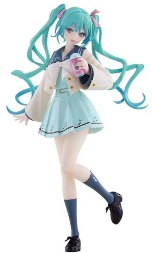 HATSUNE MIKU ESTATUA PVC SWEET SCHOOL LIFE PURE VERSION 18 CM