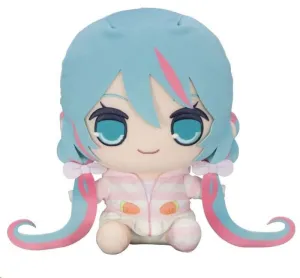 HATSUNE MIKU KYURUMARU BIG PELUCHE RABBIT EAR HOOD PIJAMA 28 CM