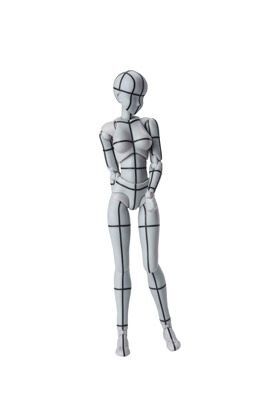 MUJER WIREFRAME COLOR GRIS FIGURA 13.5 CM