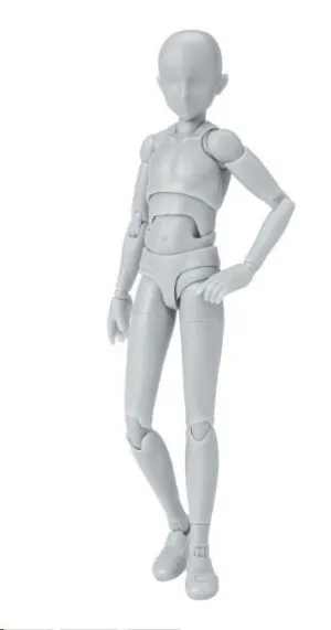 BODY-KUN SH FIGUARTS FIGURA HOMBRE -SCHOOL LIFE- EDITION DX SET (GRAY COLOR VER.) 13,5 CM