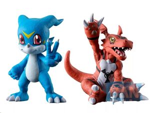 DIGIMON ADVENTURE FIGURA ICHIBANSHO VEEMON & GUILMON 5 CM