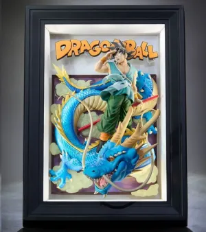 DRAGON BALL TAMASHII ART CUADRO 3D SON GOKU Y SHENRON 27,5 CM