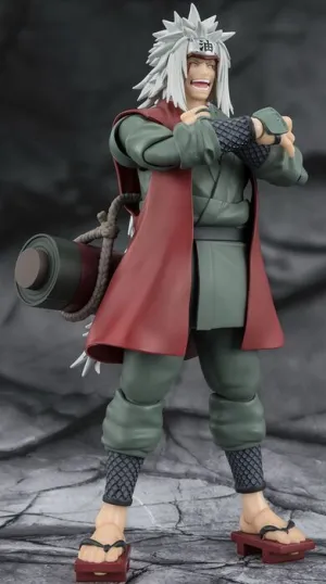NARUTO SHIPPUDEN SH FIGUARTS JIRAIYA HIDDEN LEAF HEROIC MASTER SAGE MODE SET FIGURA 17 CM