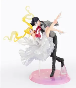 SAILOR MOON ESTATUA PVC FIGUARTSZERO CHOUETTE USAGI & TUXEDO MASK MOONLIGHT GLOW EDITION 24 CM