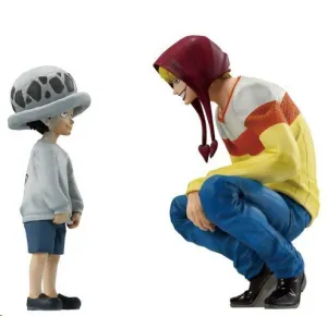ONE PIECE FIGURA IKSHO THE UNBREAKABLE TRAFALGAR & CORAZON 13 CM