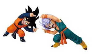DRAGON BALL Z FIGURA MASTERLISE ICHIBANSHO SON GOTEN & TRUNKS BATTLE OS THE SUPER SAIYAN 25 CM