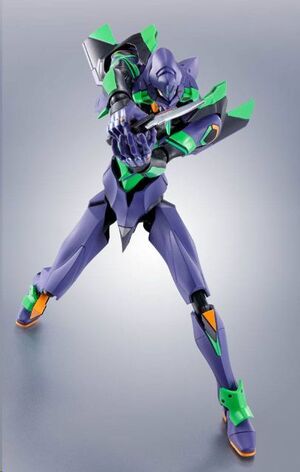 EVANGELION: 3.0+1.0 THRICE UPON A TIME FIGURA ROBOT SPIRITS (SIDE EVA) EVANGELION TEST TYPE-01 + SPEAR OF CASSIUS RENEWAL COLOR EDITION REISSUE