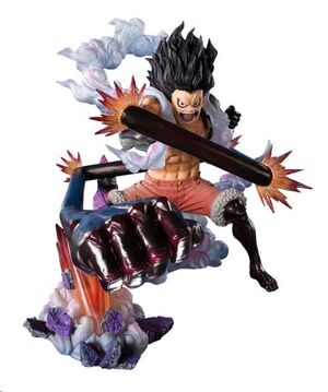ONE PIECE FIGUARTS ZERO EXTRA BATTLE ESTATUA PVC MONKEY D. LUFFY GEAR 4 SNAKE MAN KING COBRA 21 CM