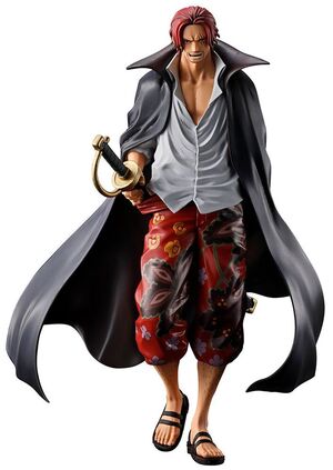 ONE PIECE ESTATUA ICHIBANSHO SHANKS RED HAIR PIRATES 21CM