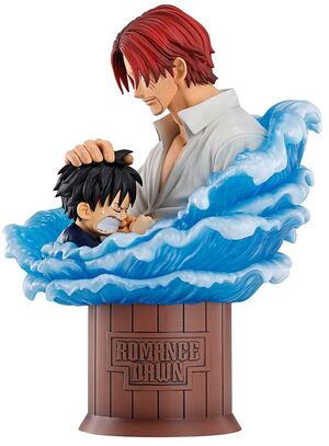 ONE PIECE ESTATUA ICHIBANSHO SHANKS & LUFFY RED HAIR PIRATES 15CM