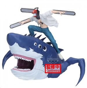 CHAINSAW MAN ESTATUA CHAINSAW MAN Y BEAM LA PELÍCULA ARCO DE REZE 13CM