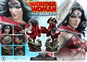 DC COMICS ESTATUA 1/3 WONER WOMAN REBIRTH SILVER ARMOR VERSION 75 CM