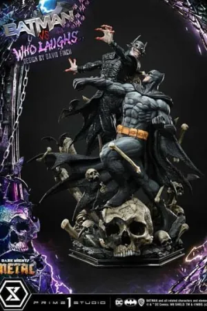 DARK NIGHTS: METAL ESTATUA ULTIMATE PREMIUM MASTERLINE SERIES 1/4 BATMAN VS BATMAN WHO LAUGHS 67 CM