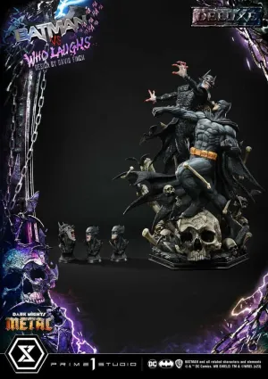DARK NIGHTS: METAL ESTATUA ULTIMATE PREMIUM MASTERLINE SERIES 1/4 BATMAN VS BATMAN WHO LAUGHS DELUXE VERSION 67 CM