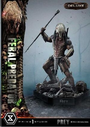 PREY MOVIE ESTATUA MUSEUM MASTERLINE SERIES 1/3 FERAL PREDATOR VERSIÓN DELUXE 89 CM