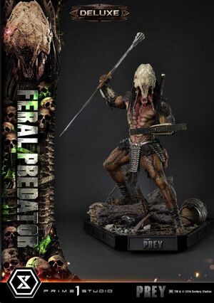 PREY MOVIE ESTATUA MUSEUM MASTERLINE SERIES 1/3 FERAL PREDATOR DELUXE VERSIÓN BONUS 89 CM