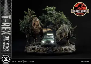 JURASSIC PARK: THE LOST WORLD ESTATUA 1/15 T-REX CLIFF ATTACK 53 CM