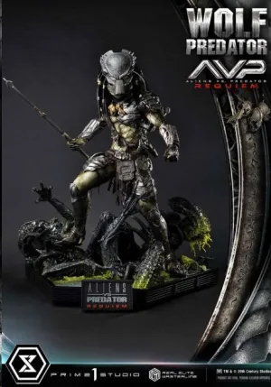 ALIEN VS. PREDATOR ESTATUA REAL ELITE MASTERLINE SERIES 1/3 REQUIEM WOLF PREDATOR DELUXE VER. 95 CM
