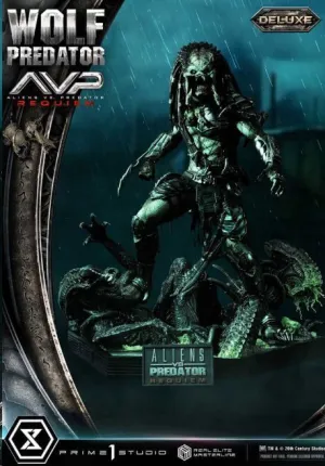 ALIEN VS. PREDATOR ESTATUA REAL ELITE MASTERLINE SERIES 1/3 REQUIEM WOLF PREDATOR DELUXE BONUS VER. 95 CM