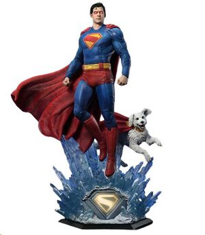 SUPERMAN (2025) ESTATUA REAL ELITE MASTERLINE SERIES 1/3 SUPERMAN WITH KRYPTO BONUS VERSION 95 CM