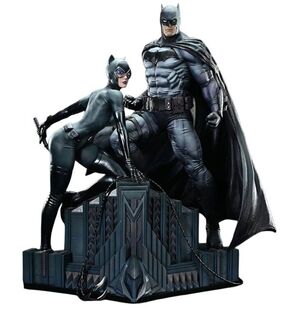 DC COMICS ESTATUA ULTIMATE PREMIUM MASTERLINE SERIES 1/4 BATMAN & CATWOMAN (CONCEPT DESIGN BY CLAY MANN) BONUS VERSION 56 CM