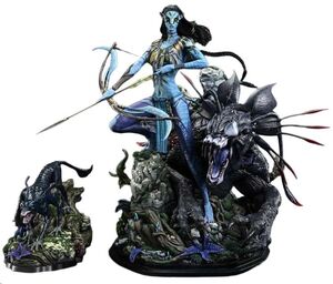 AVATAR MOVIE ESTATUA REAL ELITE MASTERLINE SERIES 1/4 NEYTIRI & THANATOR DELUXE VERSION 75 CM
