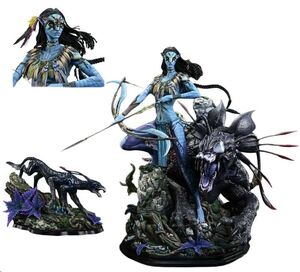 AVATAR MOVIE ESTATUA REAL ELITE MASTERLINE SERIES 1/4 NEYTIRI & THANATOR DELUXE BONUS VERSION 75 CM
