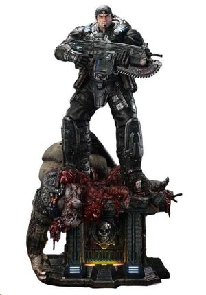 GEARS OF WAR: RELOADED ESTATUA REAL ELITE MASTERLINE SERIES 1/3 MARCUS FENIX ULTIMATE VERSION 97 CM