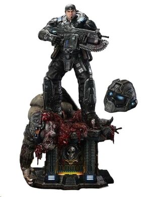 GEARS OF WAR: RELOADED ESTATUA REAL ELITE MASTERLINE SERIES 1/3 MARCUS FENIX ULTIMATE BONUS VERSION 97 CM