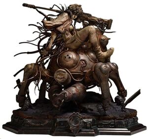 GHOST IN THE SHELL STAND ALONE COMPLEX THE LEGEND OF BEAUTY AND THE BEAST ESTATUA 1/4 MOTOKO KUSANAGI & TACHIKOMA ART BY ENTEI RYU 53 CM