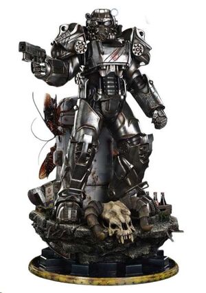 FALLOUT ESTUATUA REAL ELITE MASTERLINE STATUE 1/4 MAXIMUS POWER ARMOR DX BONUS VERSION 67 CM