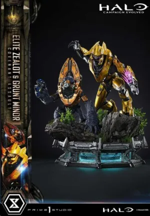 HALO CAMPAIGN EVOLVED ULTIMATE PREMIUM MASTERLINE SERIES ESTATUA 1/4 ELITE ZEALOT & GRUNT MINOR: COVENANT ASSAULT 81 CM