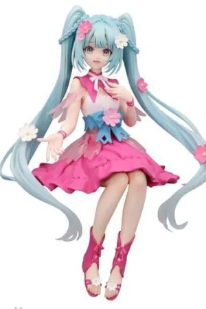 HATSUNE MIKU ESTATUA PVC TAPÓN FIDEOS HADA DE LAS FLORES COSMOS 14 CM