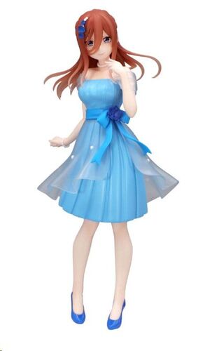 LAS QUINTILLIZAS ESTATUA PVC TRIO TRY IT NAKANO MIKU PASTEL DRESS 21 CM