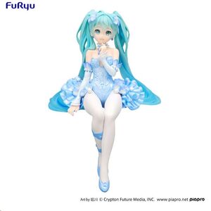 HATSUNE MIKU ESTATUA PVC NOODLE STOPPER FLOWER FAIRY NEMOPHILA PAIL COLOR AZUL VER. 15 CM