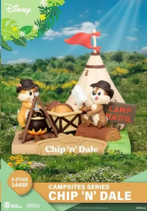 DISNEY DIORAMA PVC D-STAGE CAMPSITE SERIE CHIP & DALE EDICIÓN ESPECIAL 10 CM